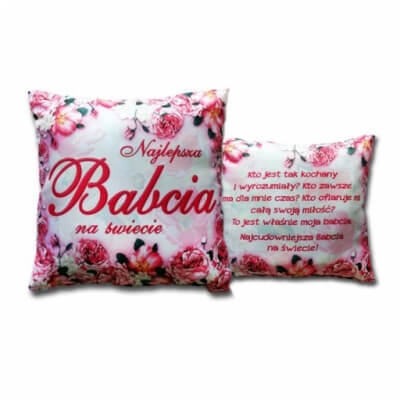 Poduszka Dzień Babci - Najlepsza Babcia na świecie - wersja MINI